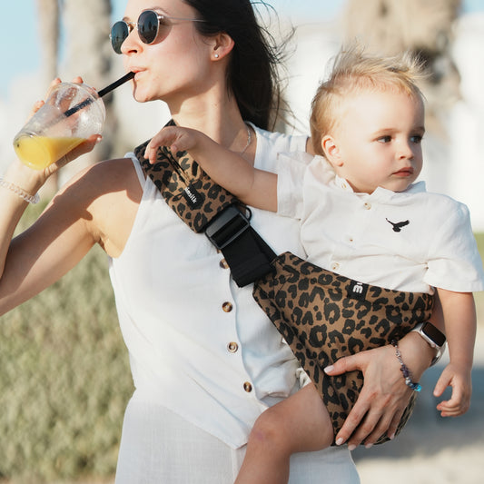 Porte-bébé MomSwing - Léopard Chic