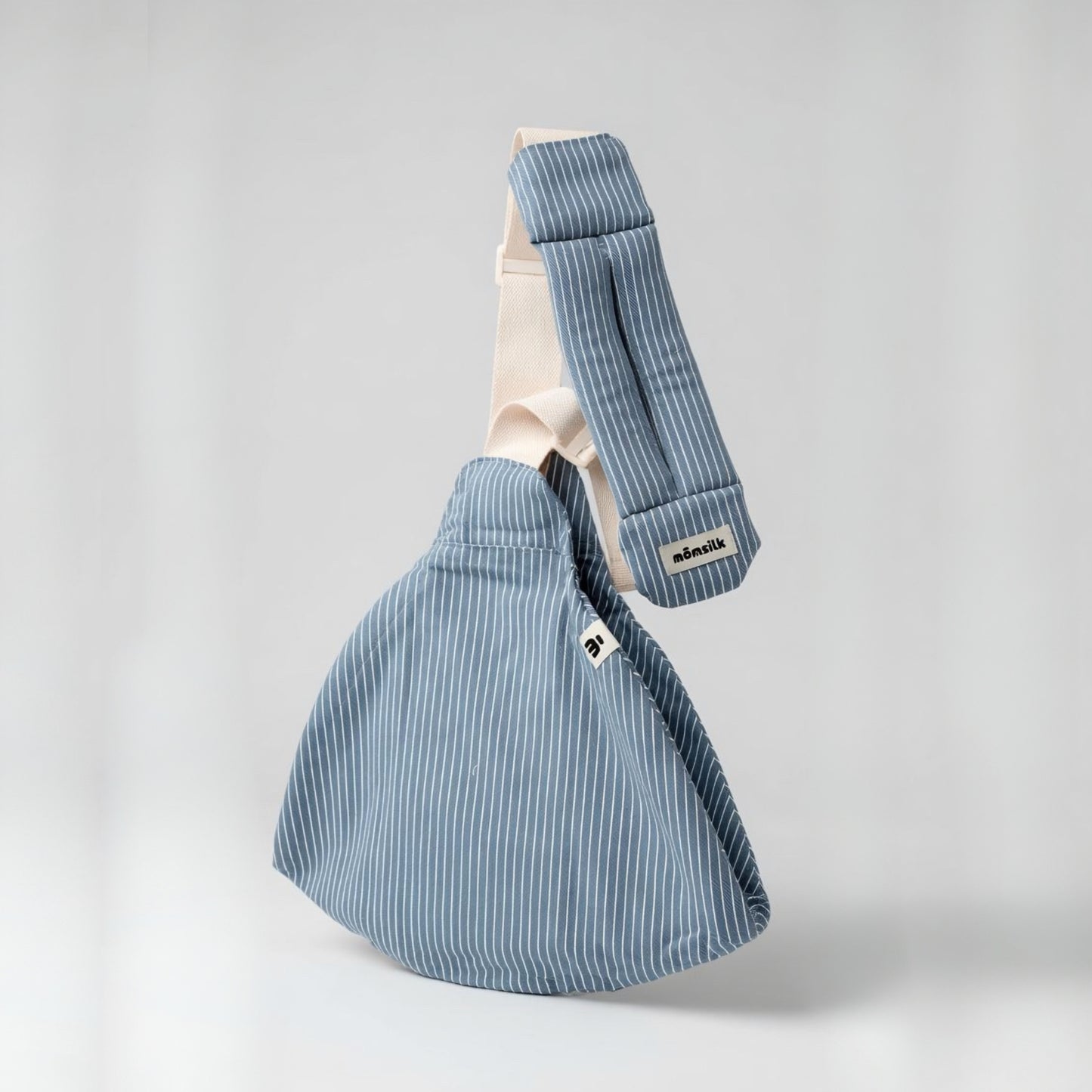 Porte-bébé MomSwing - Lignes d’azure white
